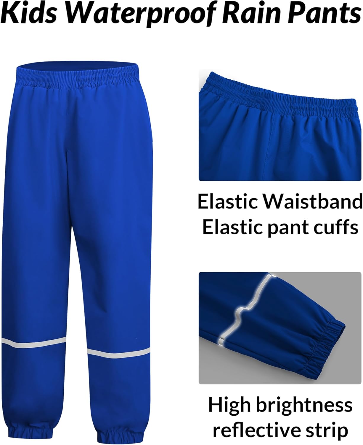 SWISSWELL Kids Rain Suit Boys Girls Youth Waterproof Rain Gear Breathable Reflective Raincoat and Pants - Image 6