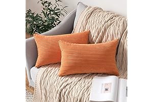 MIULEE Orange Fall Throw Pillow Covers Set of 2 - 12x20 Inch...