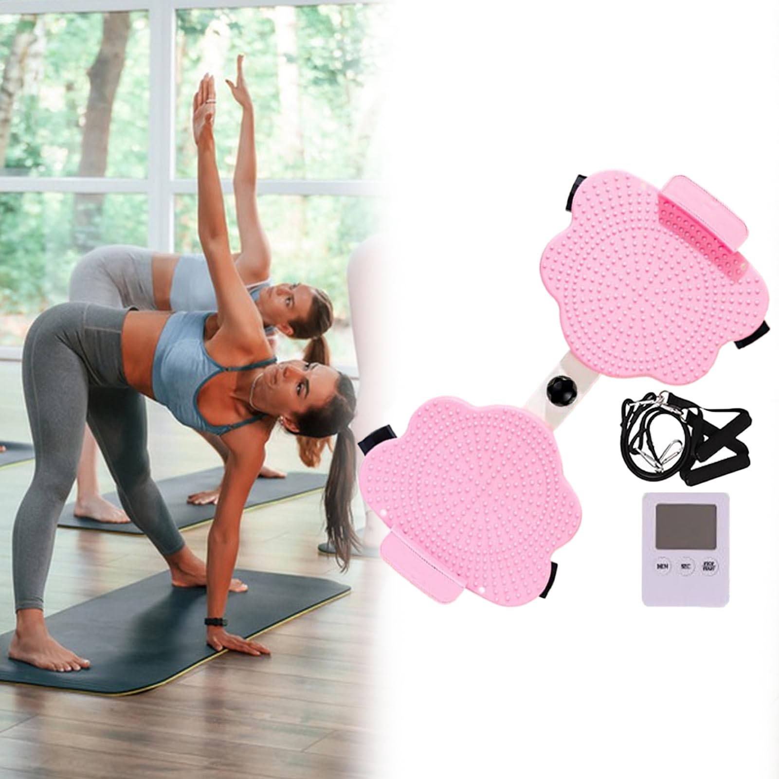 Máquina de torsión de cintura – Torsión de cintura para mujer | Máquina de torsión de cintura silenciosa con pedales dobles | Máquinas de ejercicio inteligentes de giro silencioso | Equipo de