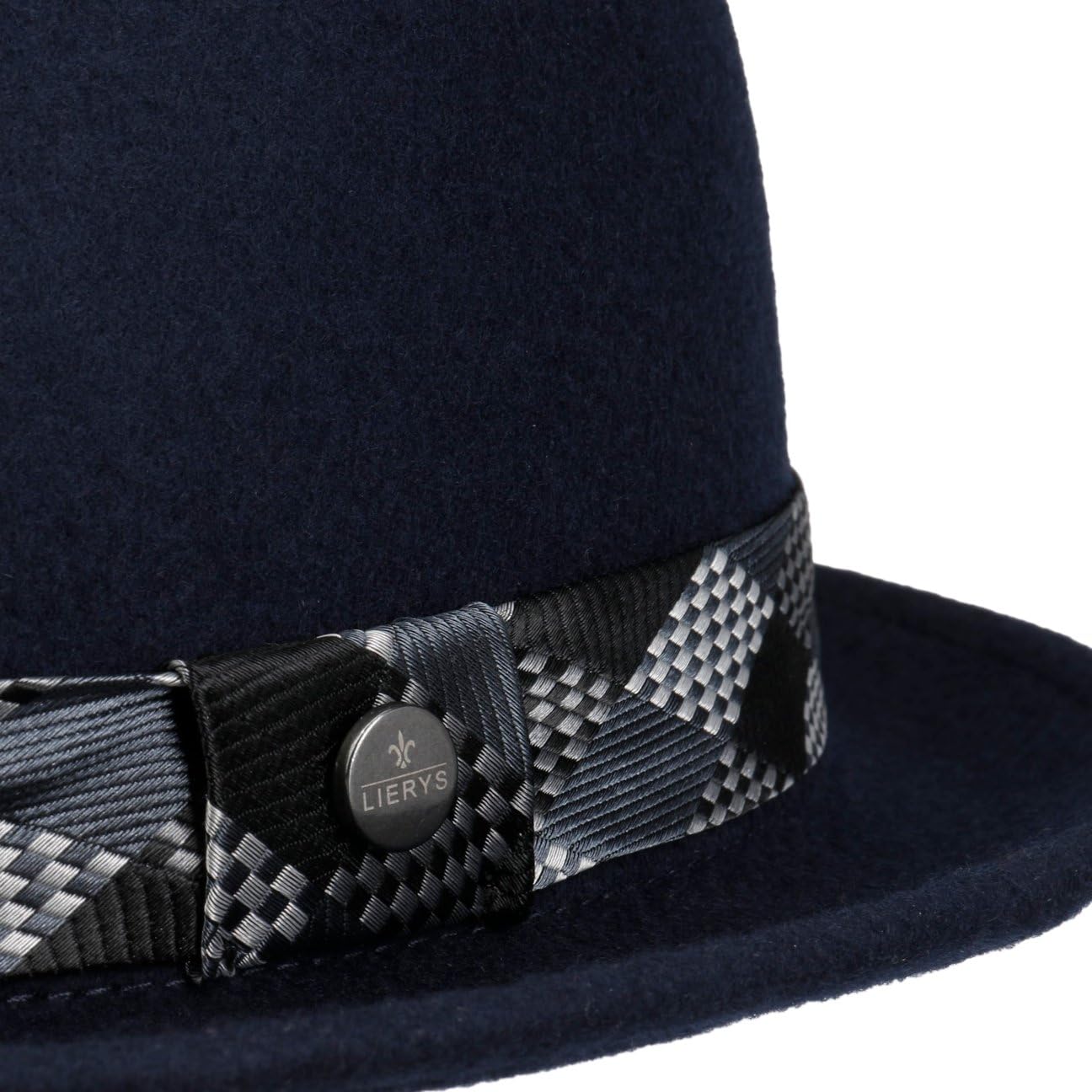 Lierys Chapeau de Feutre Olvano Pork Pie Homme - Made in Italy Porkpie en Laine Automne-Hiver Hiver