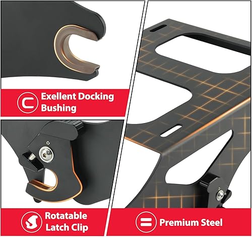 Miniatura 2 de Portaequipajes desmontable, compatible con Harley Davidson Touring Street Glide/Electra Glide/Road Glide/Road King 2014-2021, negro