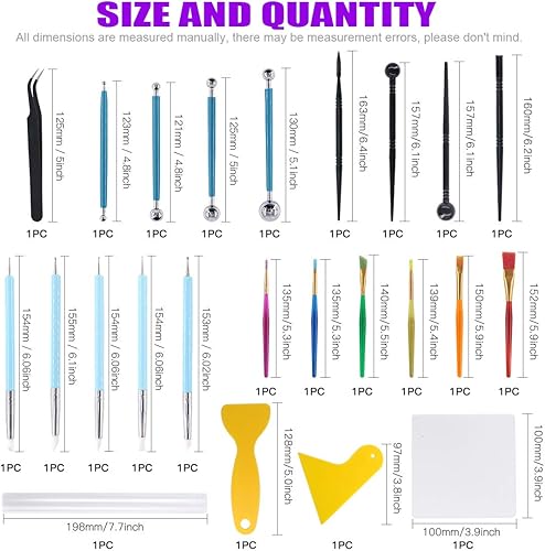 Miniatura 2 de Swpeet 24 piezas de herramientas de escultura de arcilla para modelar, cepillo de pintura, herramientas de cerámica de diseño de doble extremo,