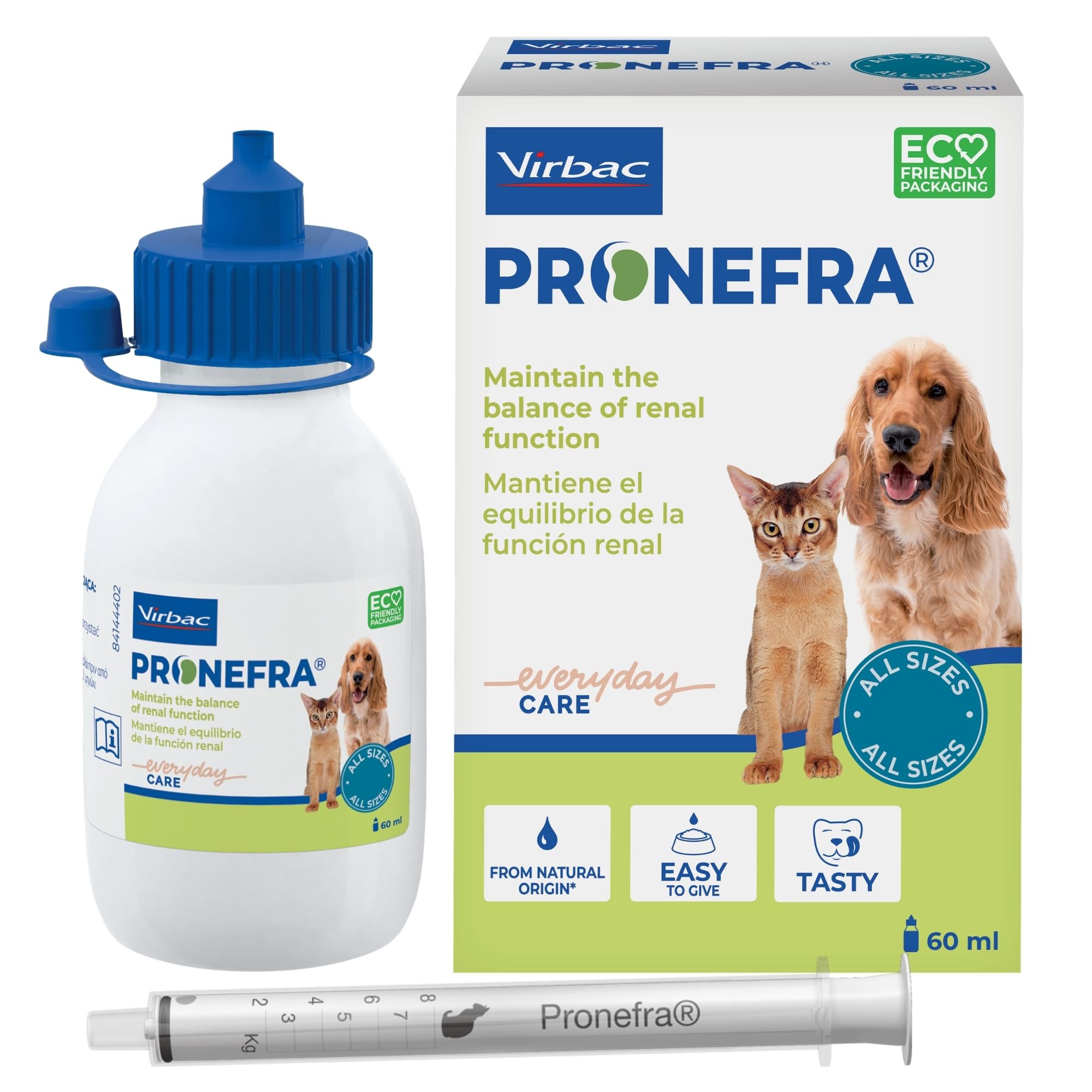 Virbac Pronefra - Mangime complementare dietetico per piccoli animali, confezione da 1 (1 x 60 ml)