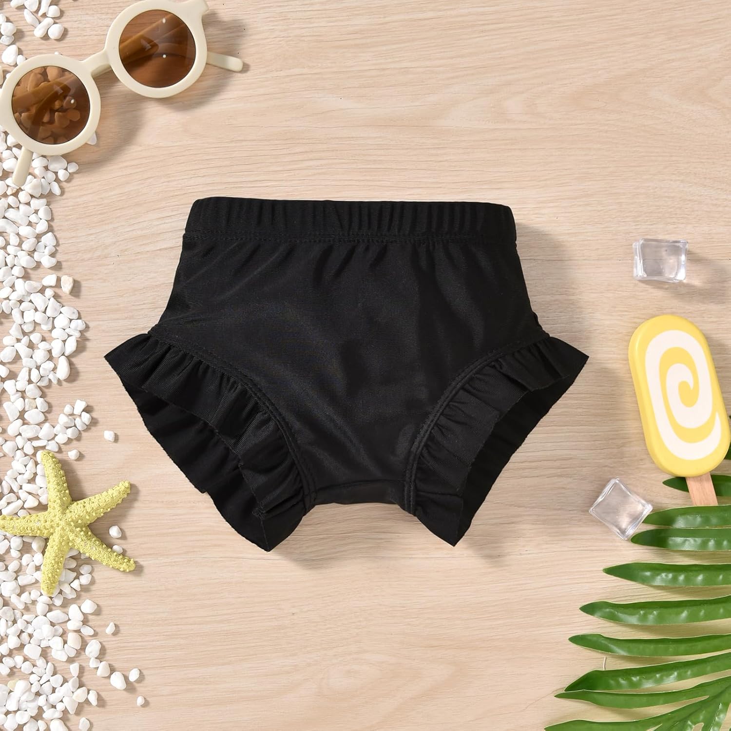 HINTINA Newborn Baby Girl Long Sleeve Swimsuit Bathing Suit with Hat - Image 5