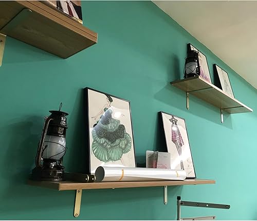 Miniatura 5 de Soporte de estante, 1 juego de 2 soportes decorativos industriales para estantes, soporte flotante de pared resistente, soportes de tablero de