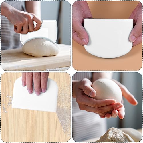 Miniatura 4 de 5 espátulas de tazón de masa de 4.6 x 3.6 pulgadas, cortador de masa, raspador de masa multifuncional, raspador de alimentos, herramienta raspadora