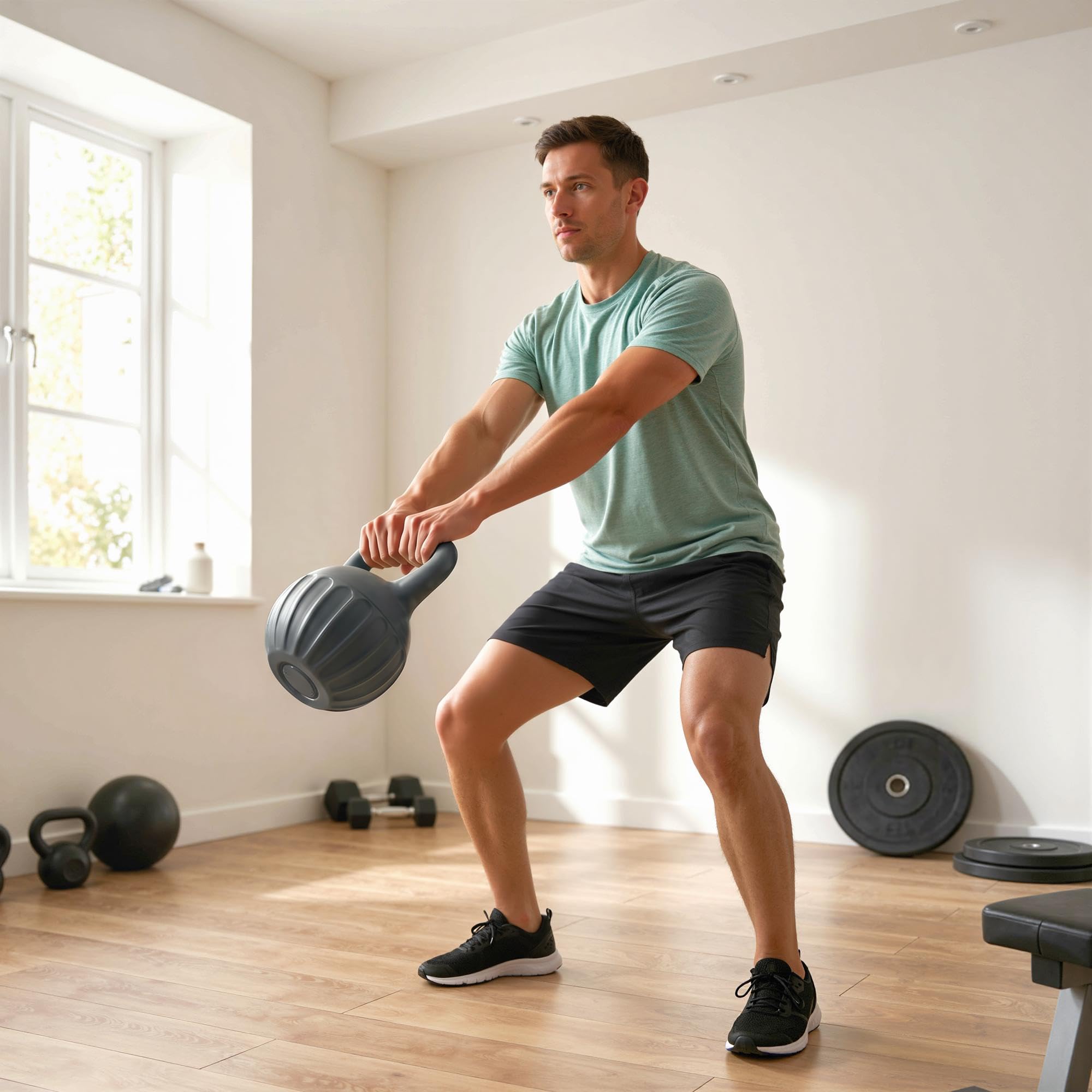 SPORTNOW Dzwonek do hantli, 6 kg/8 kg/10 kg, z antypoślizgowym uchwytem do domowej siłowni, podnoszenia ciężarów, treningu siłowego | Podnoszenie ciężarów, trening siłowy