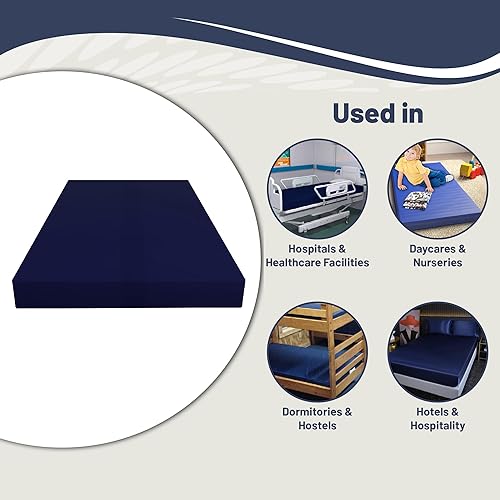 Miniatura 3 de Colchón de espuma de vinilo de nailon resistente al agua de 8 pulgadas, silencioso, sensación de nube suave, reflejo del calor corporal, bueno para