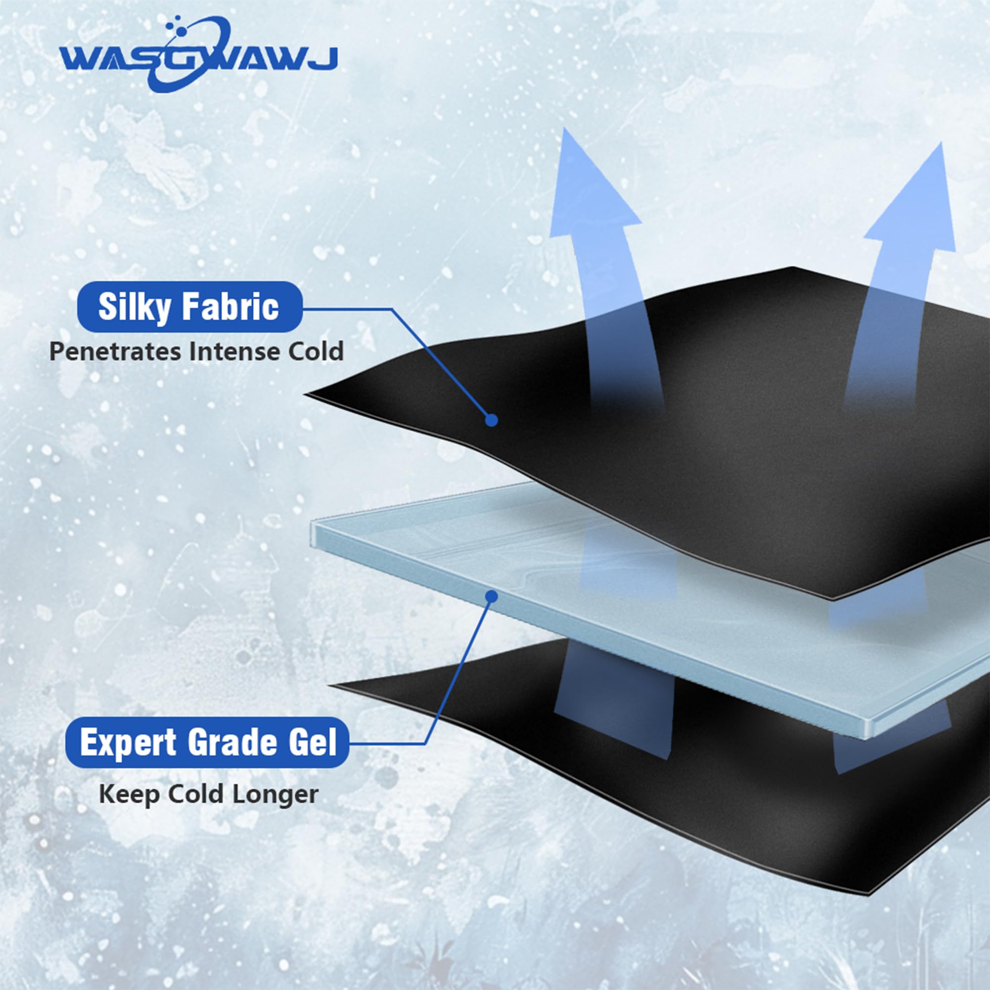 WASGWAWJ Reusable Ice Pack for Back or Abdomen Pain Relief, Expert Gel, Relief for Lumbar spasms, Sports Injuries,Back Soreness. Adjustable Velcro Strap, Hot/Cold Therapy,Soft Fabric, Black