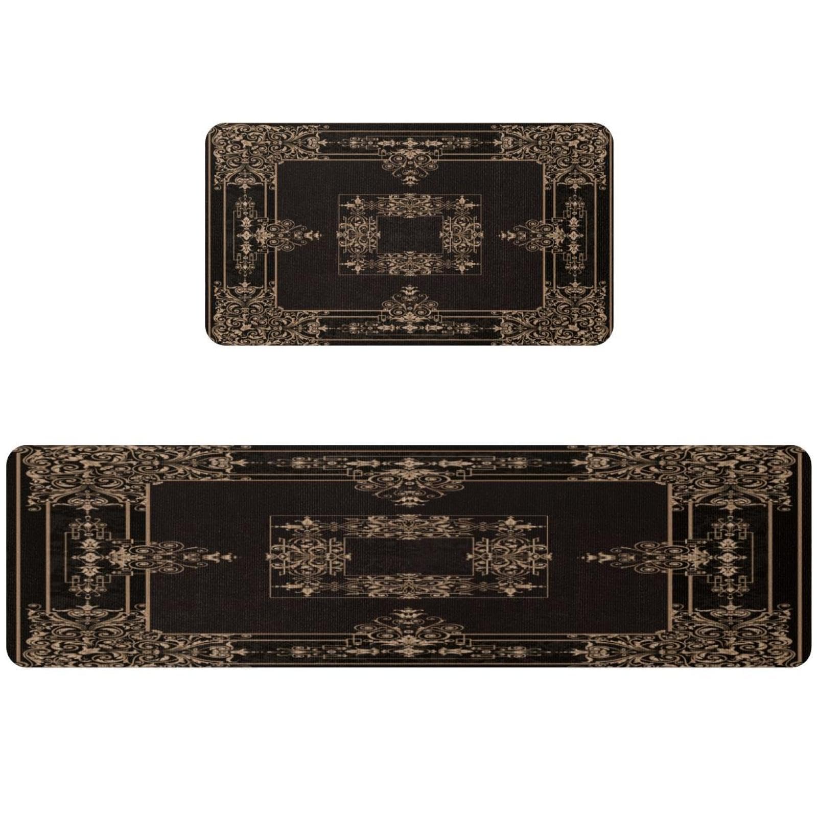 Tapetes de cocina dorados barrocos VAPOKF perfectos para decorar pasillos y lavaderos