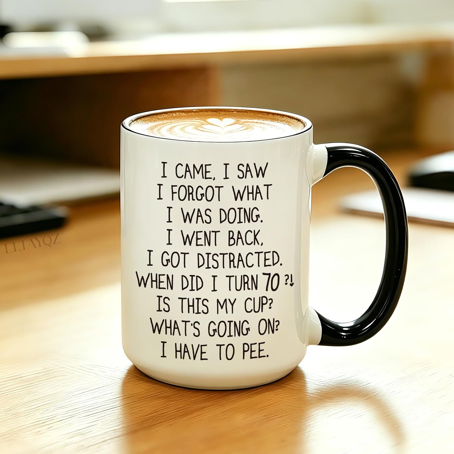 I Came I Saw I Forgot What I Was Doing Coffee Mug for Old People Elderly, Funny 70 years old Birthday Christmas Senior Citizens Sarcastic 15oz Mugs Gift for Old people Mom Dad Grandma Grandpa-128
