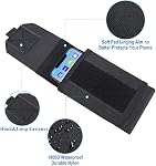 Sac de poche pour téléphone portable à molette tactique noir, Sac de Holster pour téléphone étanche iPhone 13 14 15 Pro Max pour Samsung S22 S24 Remarque 20 A13 A52 Moins 6.7" Téléphoner avec Canada Flag Patch