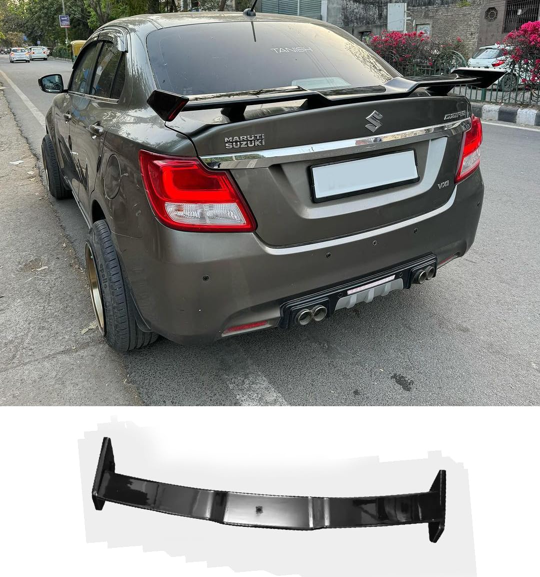 Auto Pearl Car Craft Roof Wing Rear Spoiler Godzilla Compatible