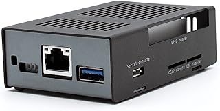 KKSB Coral Dev Board Case | Black and Grey Aluminum Enclosure with Space for Coral Dev Heatsink Fan