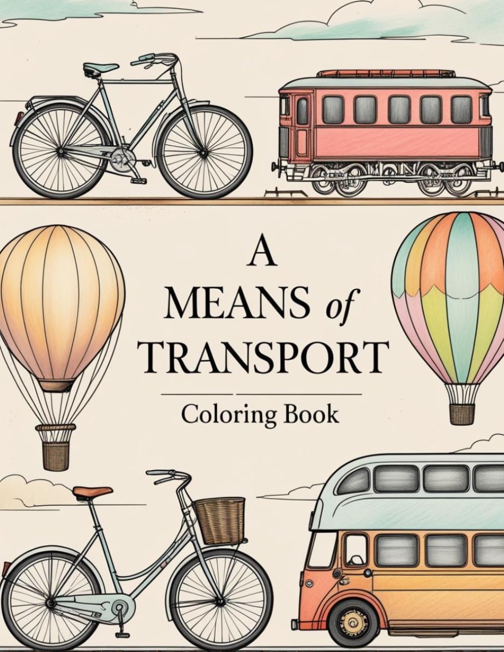A means of transport: Coloring book