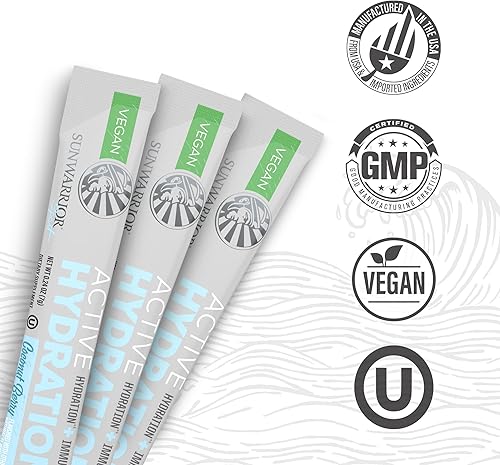 Miniatura 6 de Paquetes de hidratación en polvo de electrolitos en polvo B12 saúco | Caja de 18 paquetes con sabor a bayas de coco | Vegano y a base de plantas sin