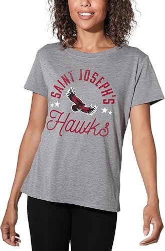 Miniatura 176 de Colección oficial de camisetas sueltas para mujer, diseño de mascota desgastada universitaria, jaspeado atlético