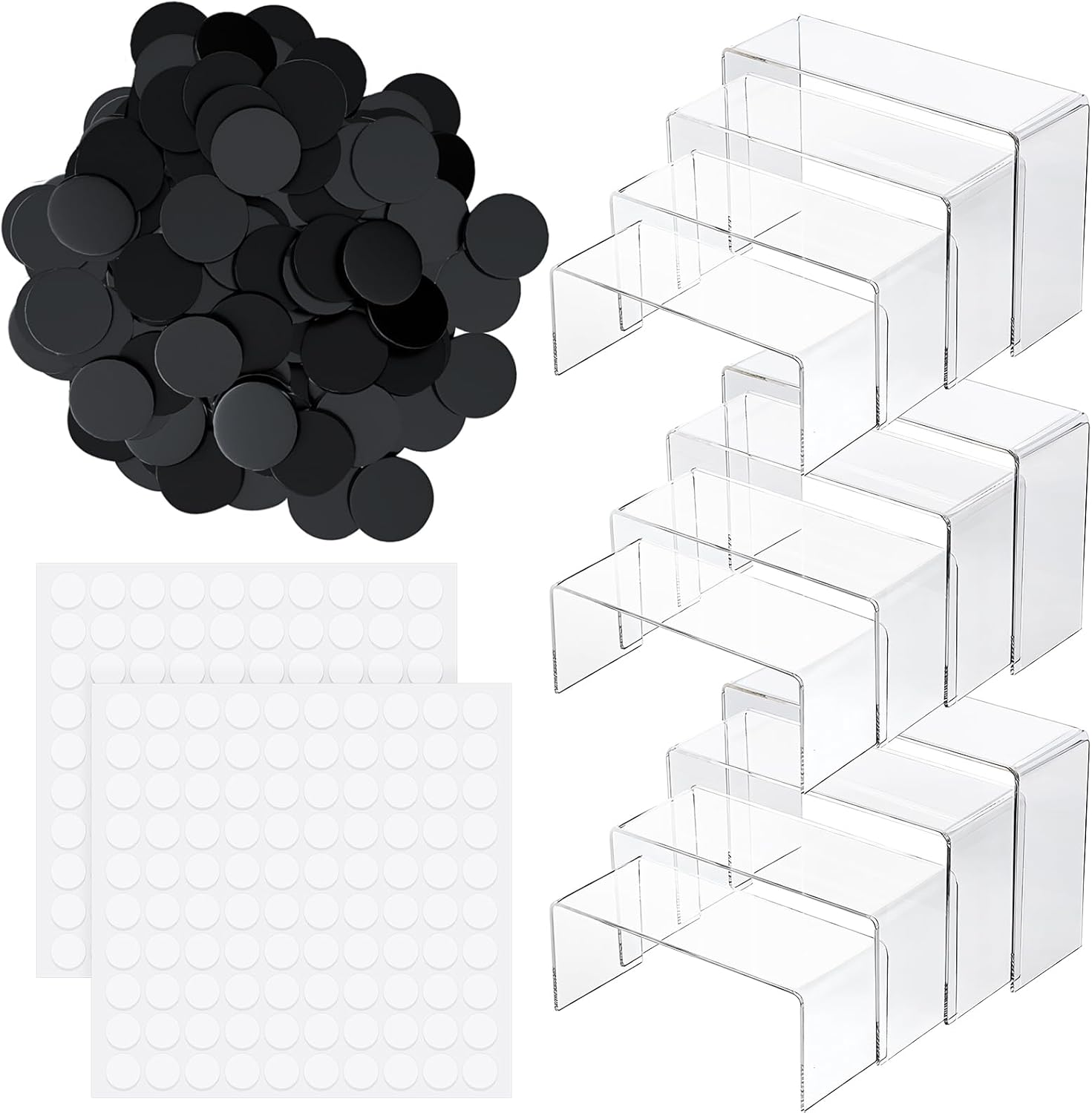 Amazon.com: Reallnaive 12 Pcs 3 Set Large Acrylic Display Risers, 4 ...