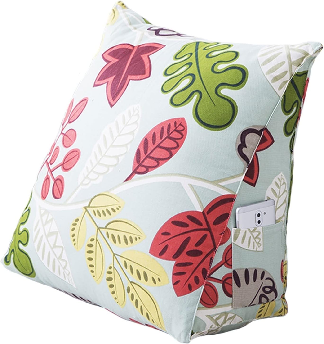 Sofa Back Cushion Lumbar Support Pillow for Office Chair Back Support Pillow for Car Reading Pillow Bed Wedge Backrest Lounge Cushion for Living Room Travel (Color : E, Size : 40 x 20 x 30 cm)