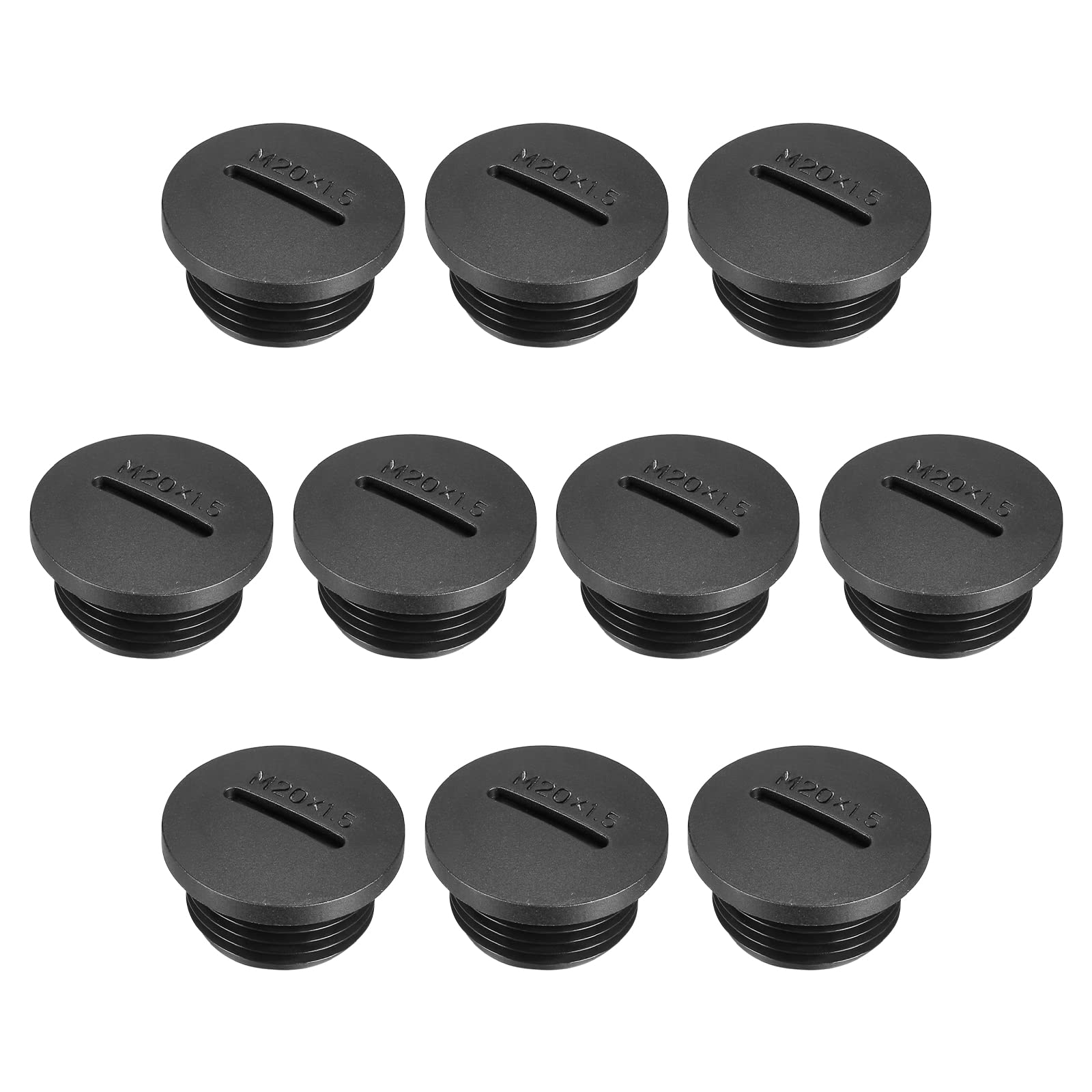Panel Hole Cover, Round Nylon Plug, [for Electrified Railway, Power Grid Wire Insulation Protection] - M20x1.5mm / Black / 10 Pcs-image-33