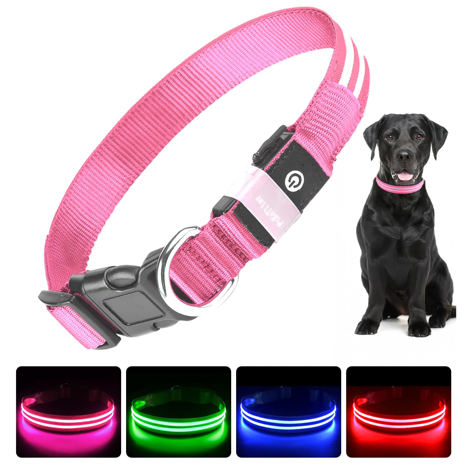 Feycig LED-Hundehalsband - Wasserdicht & Aufladbar Für Nächtliche Spaziergänge