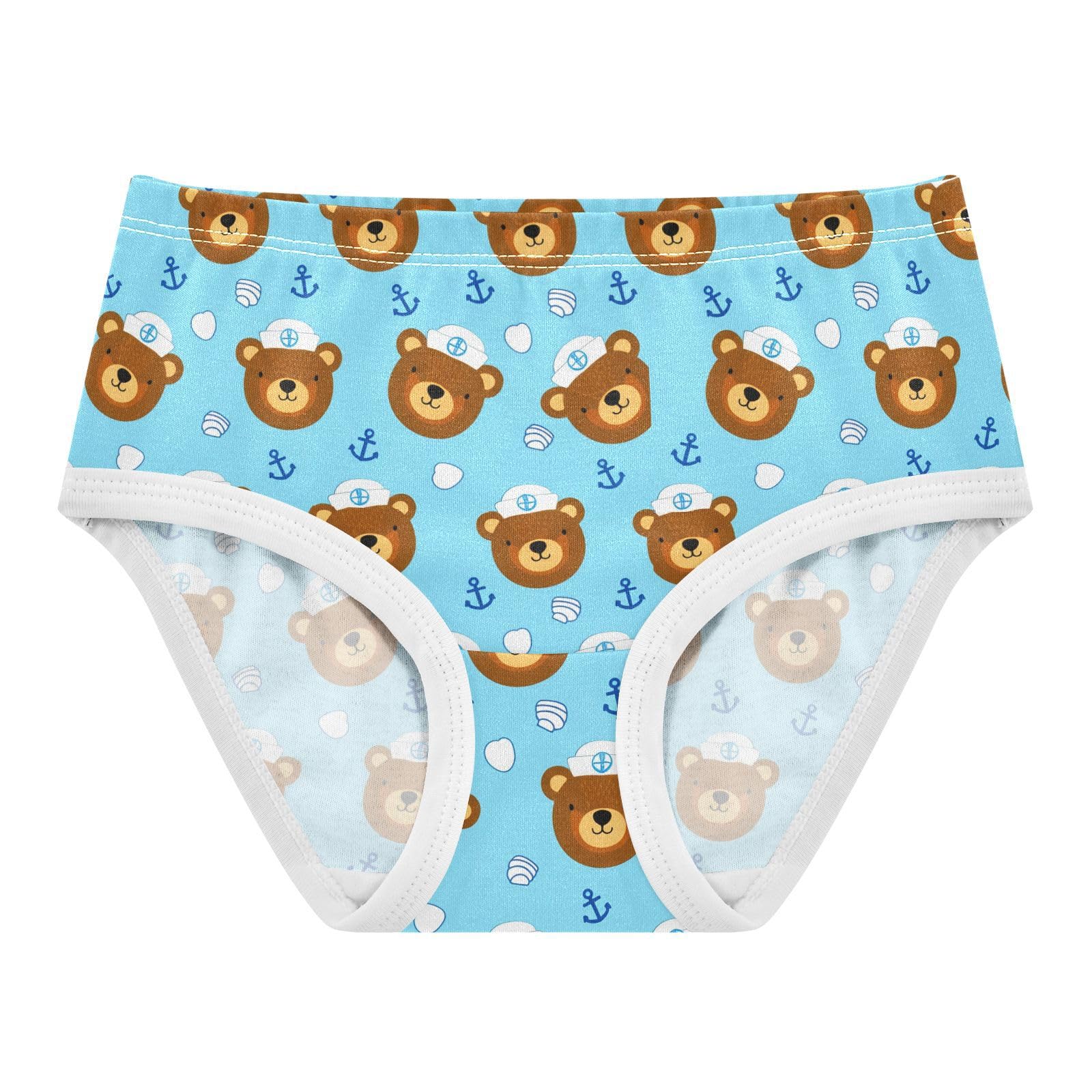 Cute Bear Ocean Blue Toddler Girlss Underwear 2T 2302187