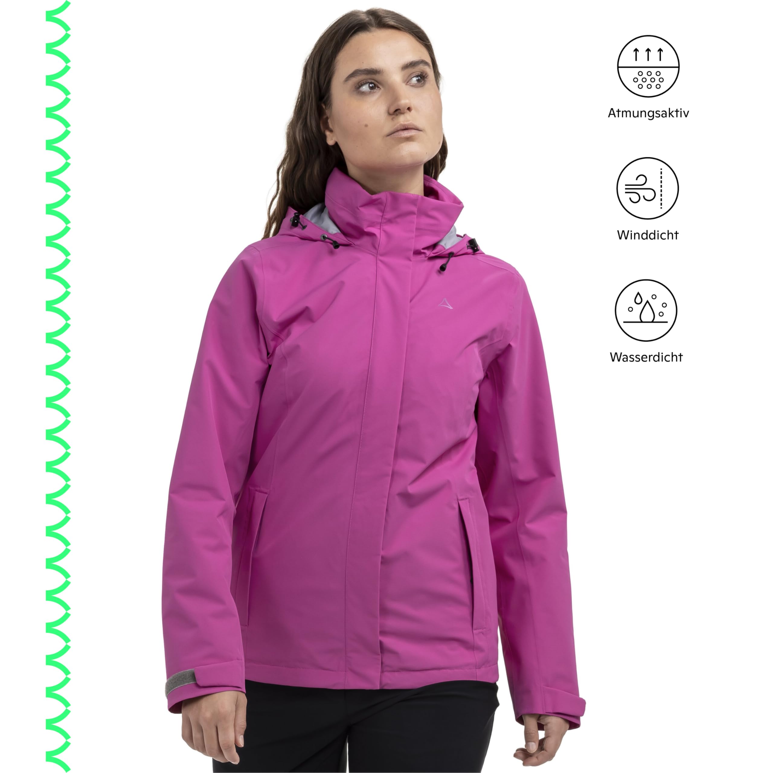 Schöffel Jacket Gmund L Damen Regenjacke Wanderjacke Fuchsia pink
