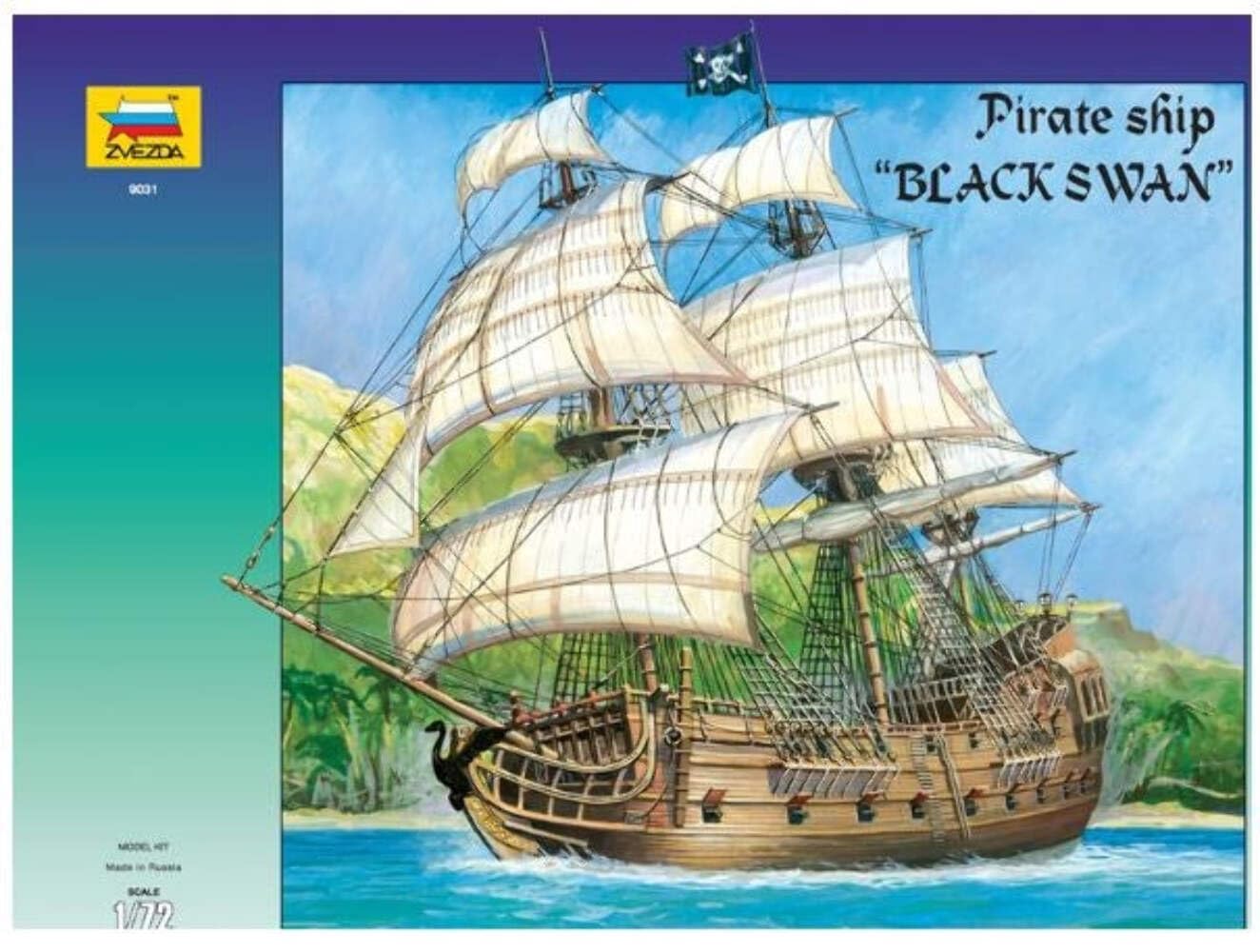 Zvezda Z9031 Pirate Ship Black Swan Kit 1:72 MODELLINO Model Compatible con