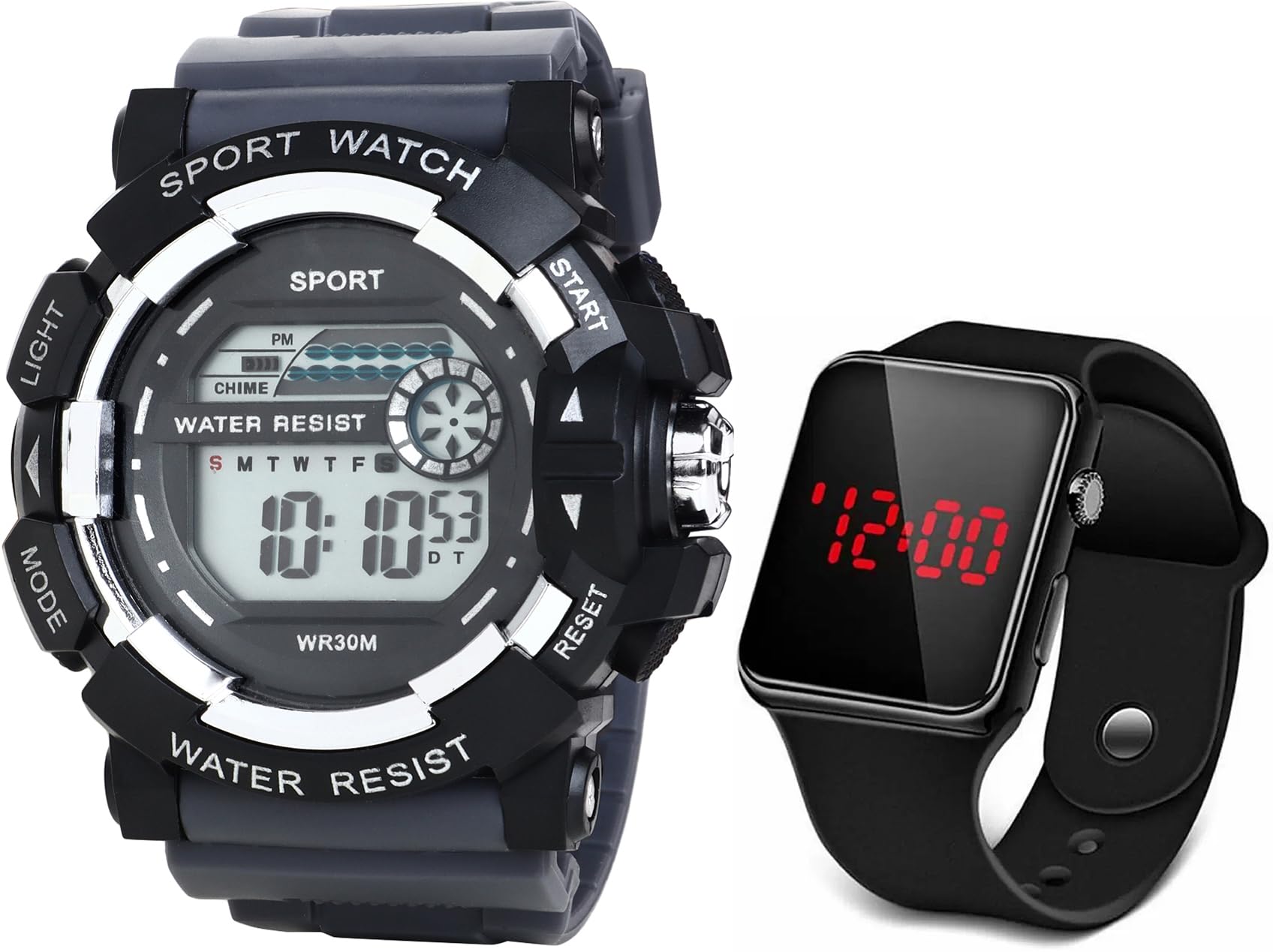 GenericNew Sport Stylish Digital Black Dial Multi Function Chrono Slim Look