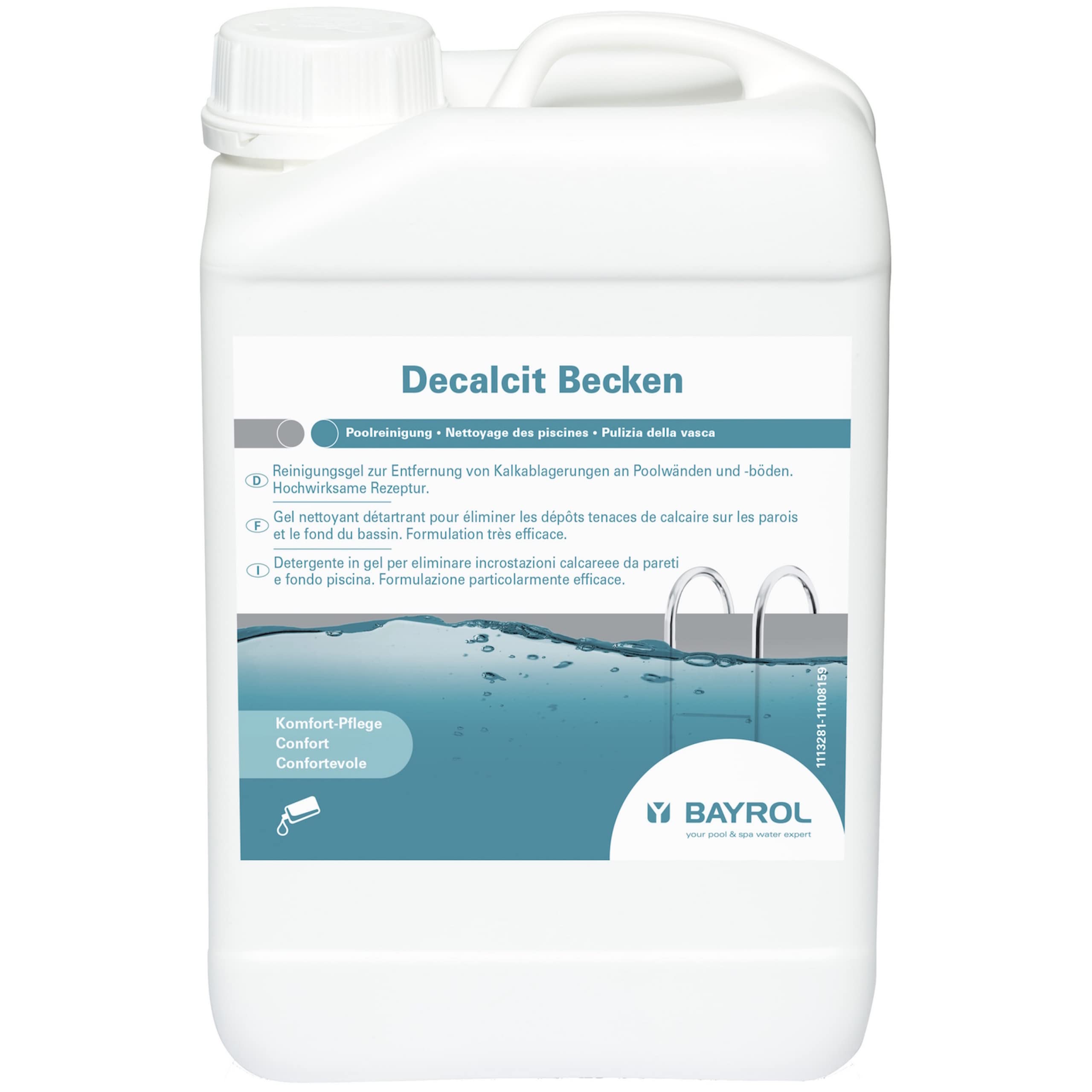 BAYROL Decalcit Super 3 L - Gel nettoyant détartrant - Également Contre la Rouille sur Les parois et Le Fond du Bassin - Formulation très Efficace - Nettoyer parois Piscine