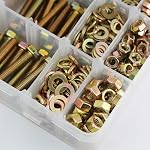 1000pcs Grade 8.8 Bolts and Nuts Washers Assortment Kit,M4 M5 M6 Metric Bolt Assortment Set,15 Most Common Sizes,10-40mm