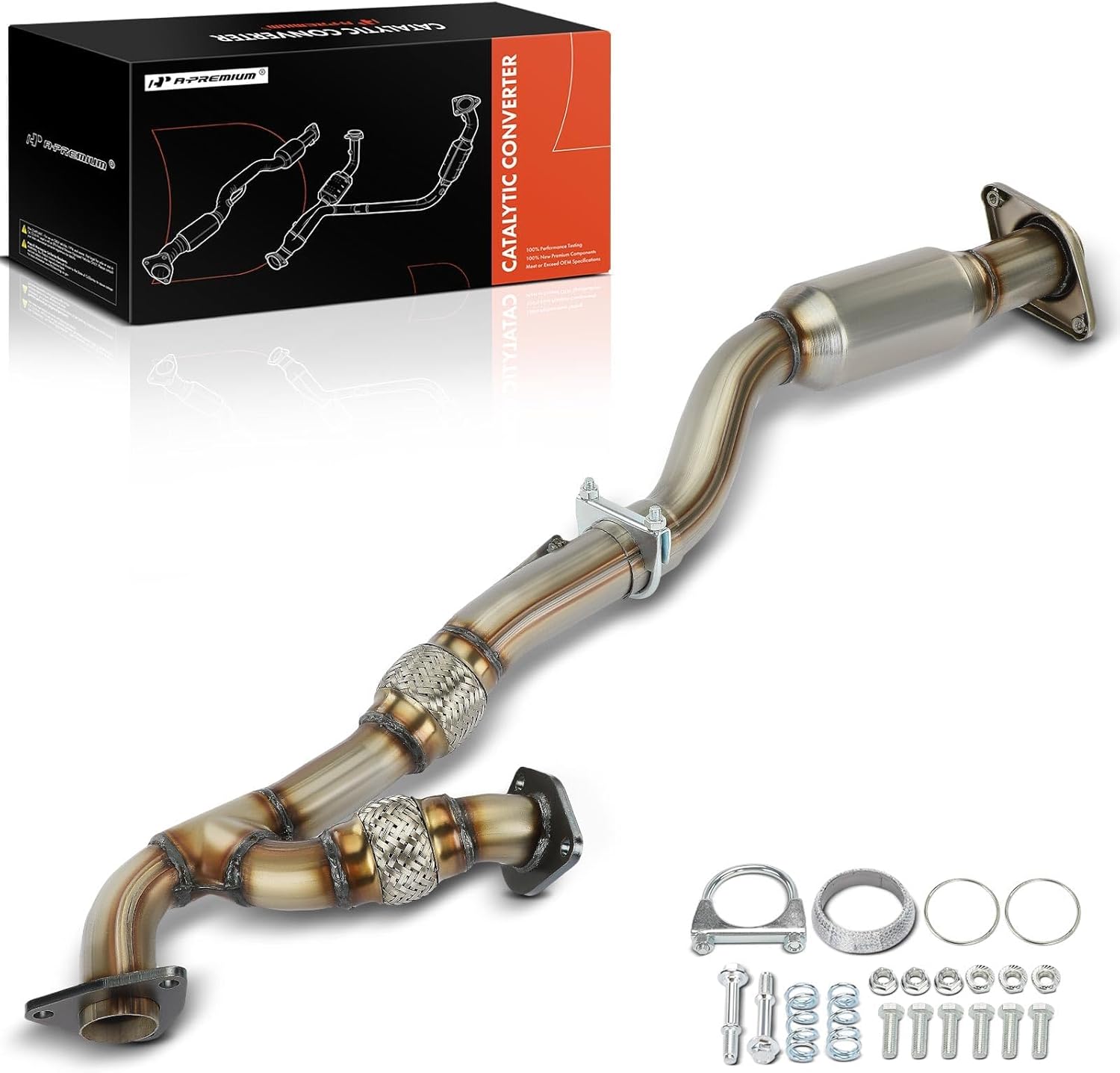 A-Premium Rear Catalytic Converter Kit Direct-Fit Compatible with Nissan Pathfinder 2013-2015 & Infiniti QX60 2014-2016, JX35 2013-2013, 3.5L, EPA Compliant