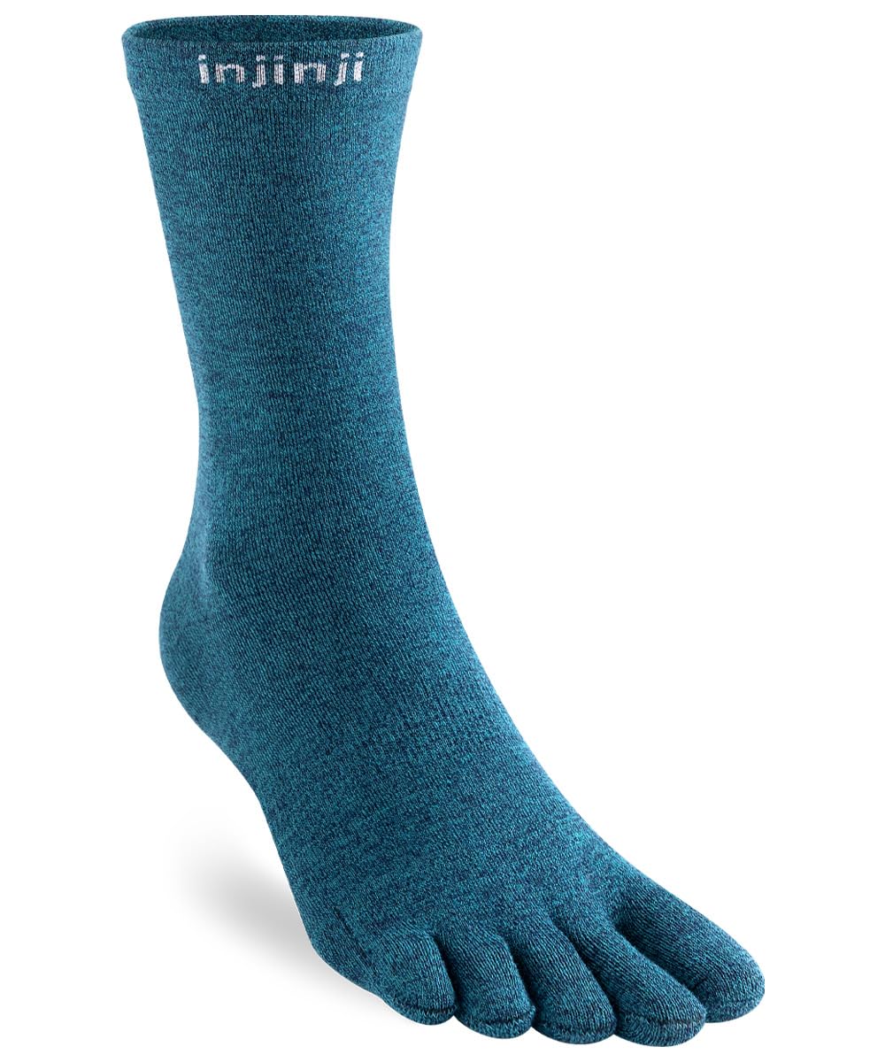 Injinji Unisex Liner Crew Socks, Sea, M
