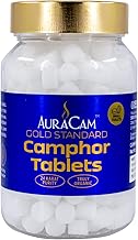 AuraCam Gold Standard Camphor Tablets for Puja, Meditation, Spirituality/Kapooram Tablets for Puja/Camphor/Pure & Pleasant Fragrance Kapoor - (Small, Pack of 1, 50 Grams)