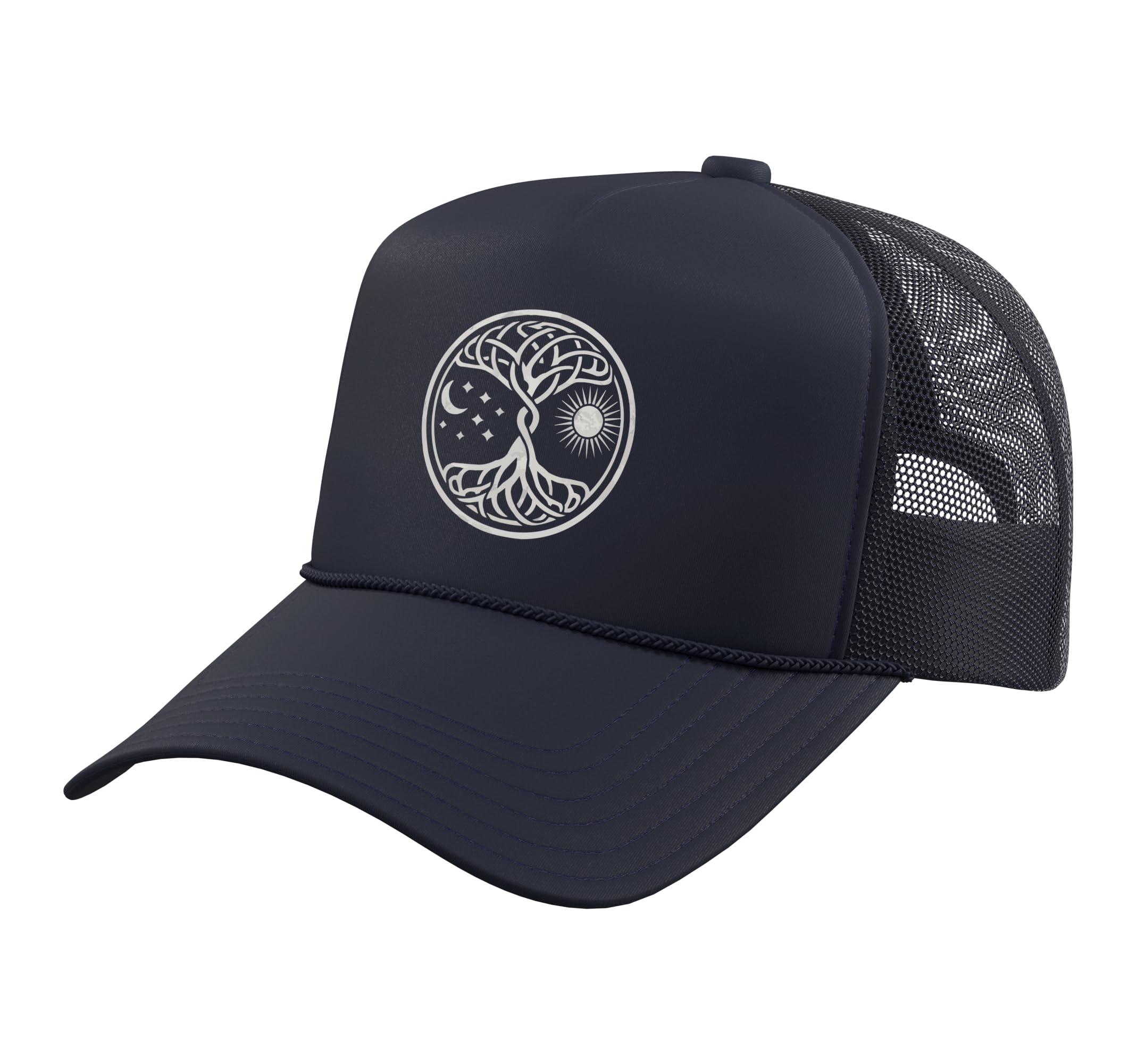 Norse Runes Valhalla Scandinavian Pride Norsemen Viking Trucker Hat with Adjustable Mesh Back