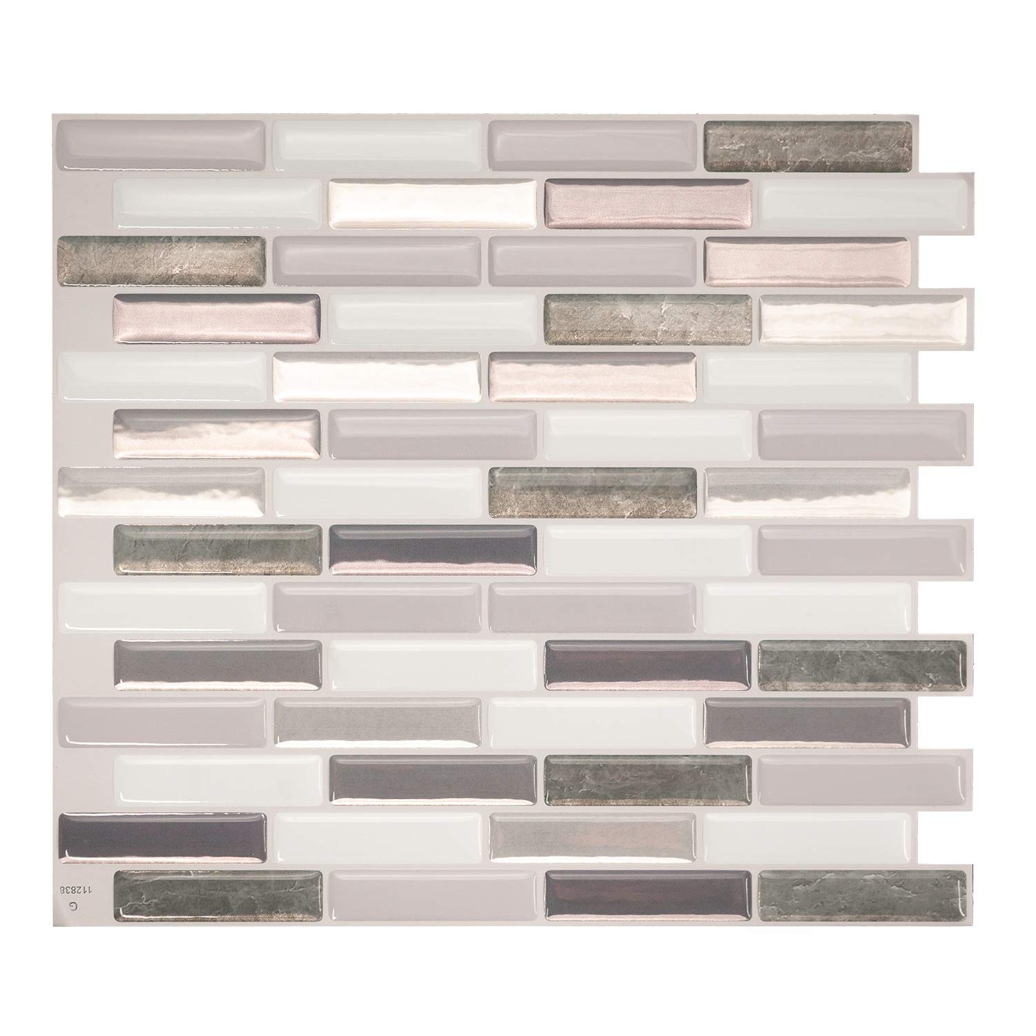 Buy Smart Tiles Peel and Stick Backsplash Milenza Bigio Light Grey