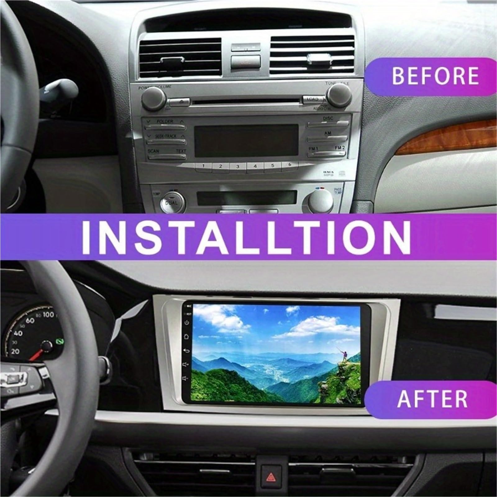 Para Toyota Para Camry 2006-2011 Instalación Panel Embellecedor Radio