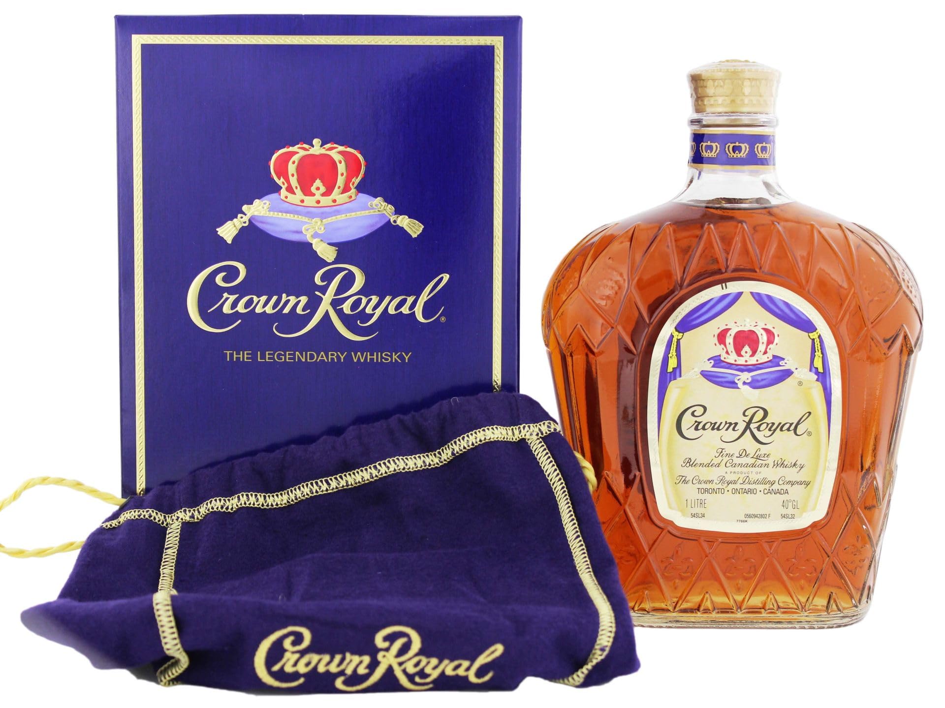 Whisky Crown Royal Blended Canadian Whisky 40% 1 lt.
