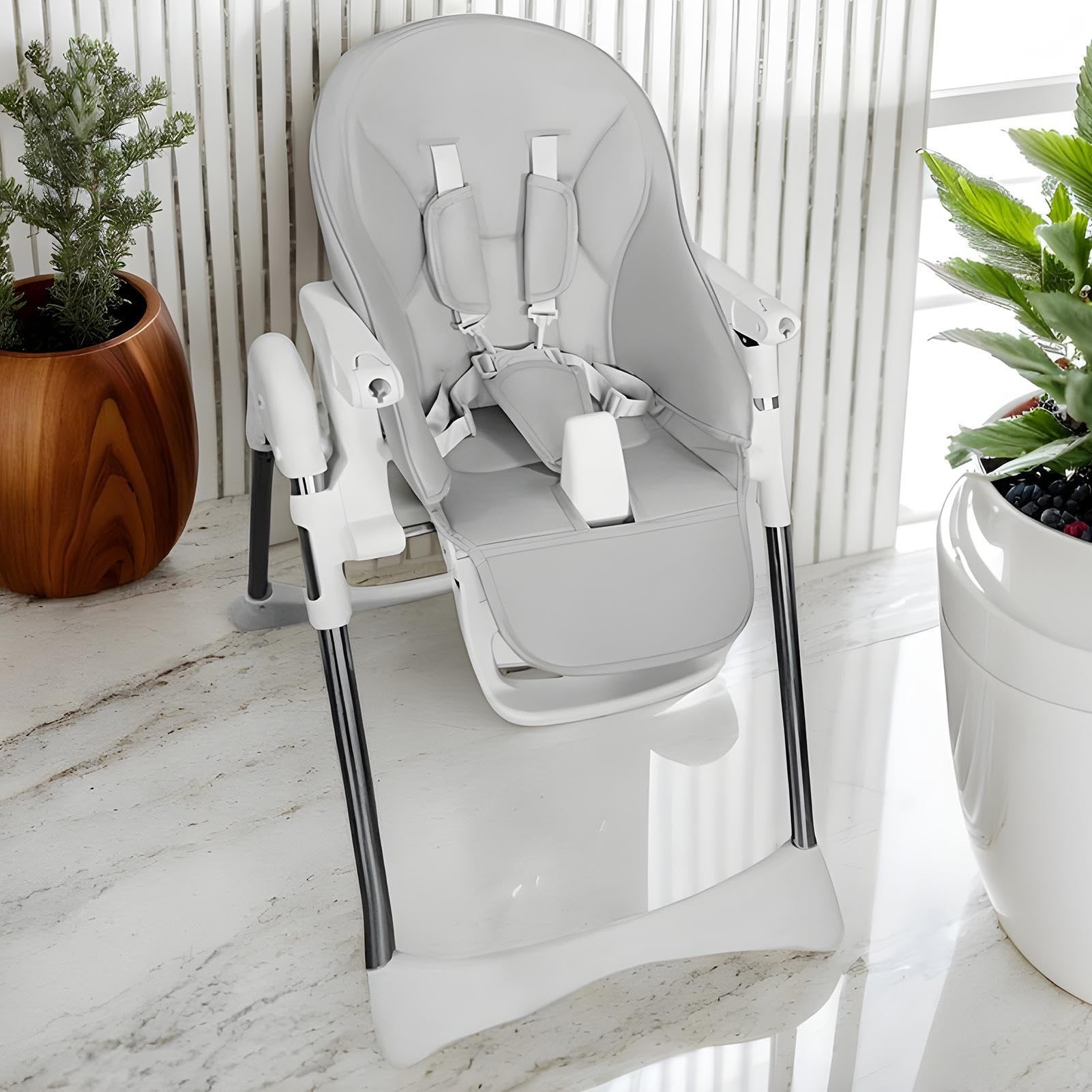 Générique Housse De Chaise Haute Bébé,Housses De Protection en Cuir PU pour Siège Repas | Coussin Confortable Et Accessoire Sécurisé pour Filles Garçons Petits-