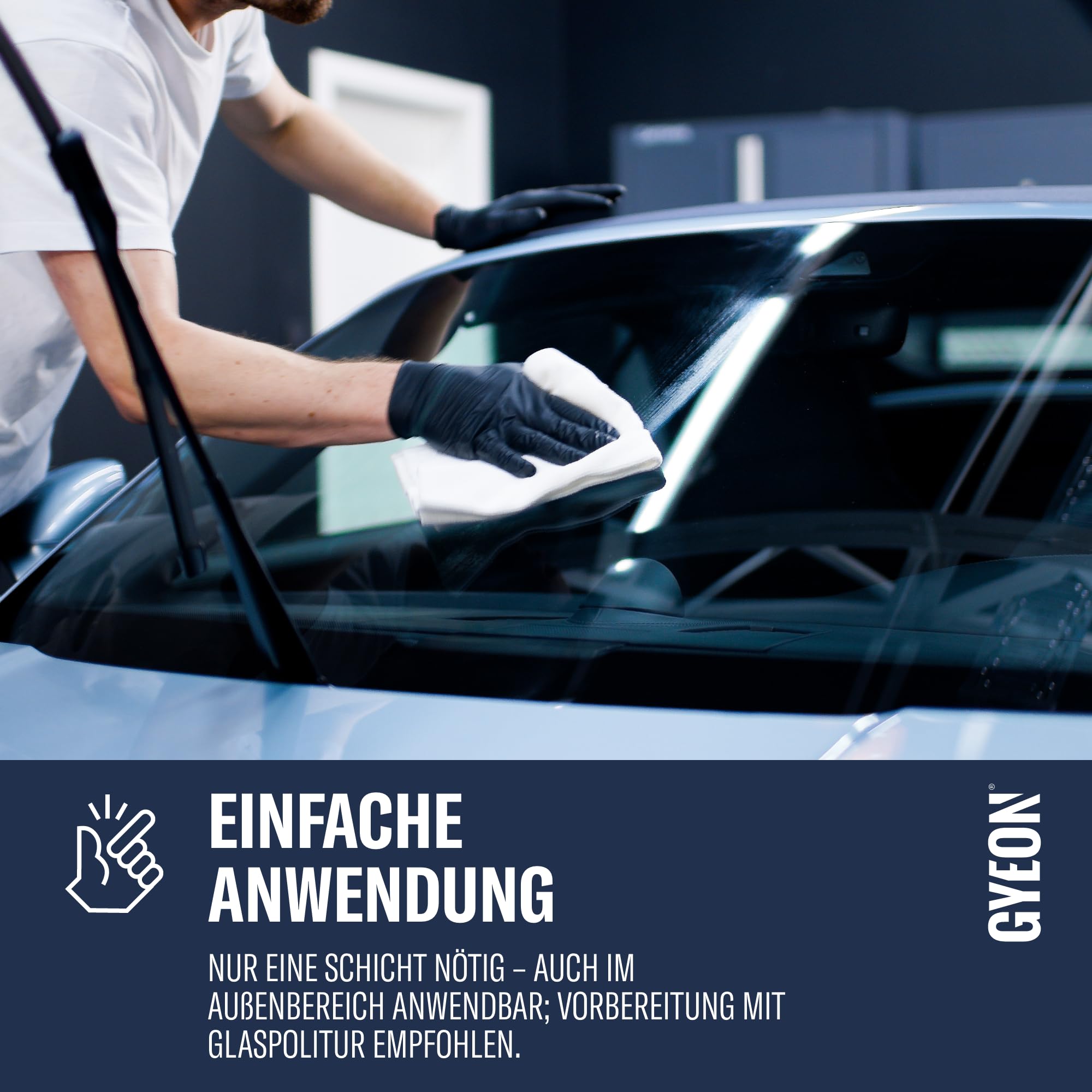 GYEON Q² View EVO – Glasversiegelung für Windschutzscheibe und Fenster, wasserabweisend, klare Sicht bei Regen, Haltbarkeit bis zu 24 Monate (20 ml)