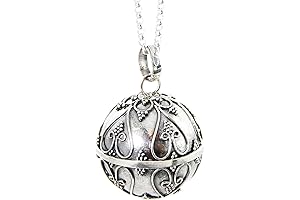 Filigree Heart Harmony Ball Necklace for Expectant Mothers