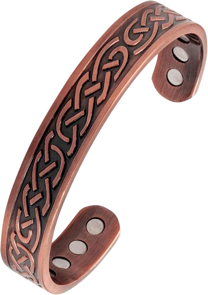 Pulsera magnética de cobre celta grande para hombre miniatura 2
