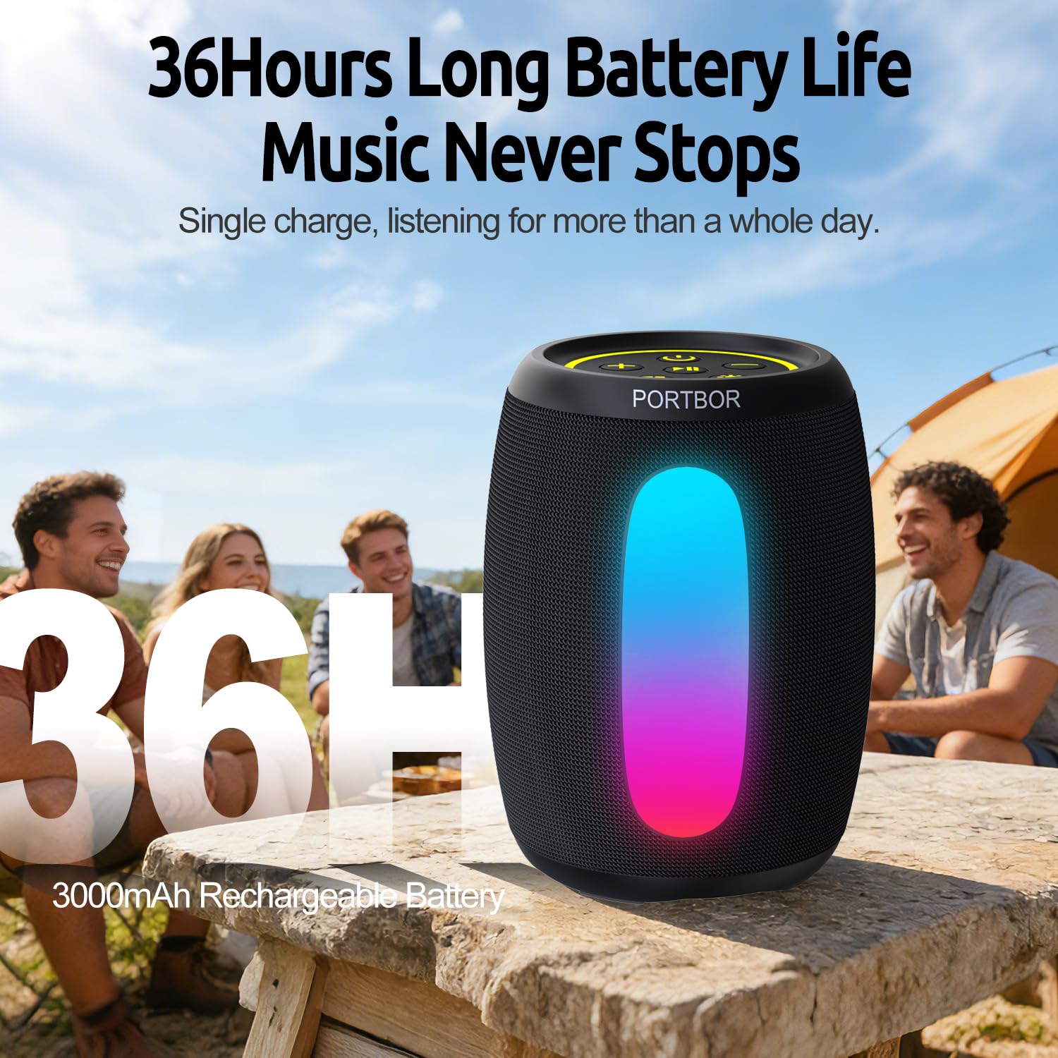 PORTBOR Bluetooth Speaker — view 4