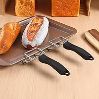 Vista 8 de Ciieeo Extractor de bandeja de horno tostador de convección para freidora de aire, extractor de parrilla de acero inoxidable, clip resistente a