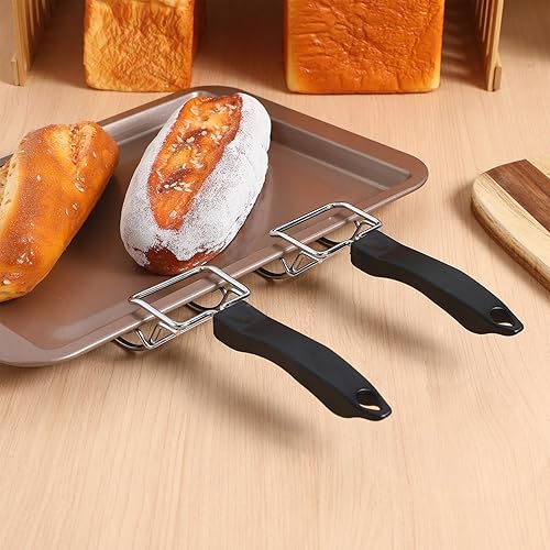 Miniatura 8 de Ciieeo Extractor de bandeja de horno tostador de convección para freidora de aire, extractor de parrilla de acero inoxidable, clip resistente a