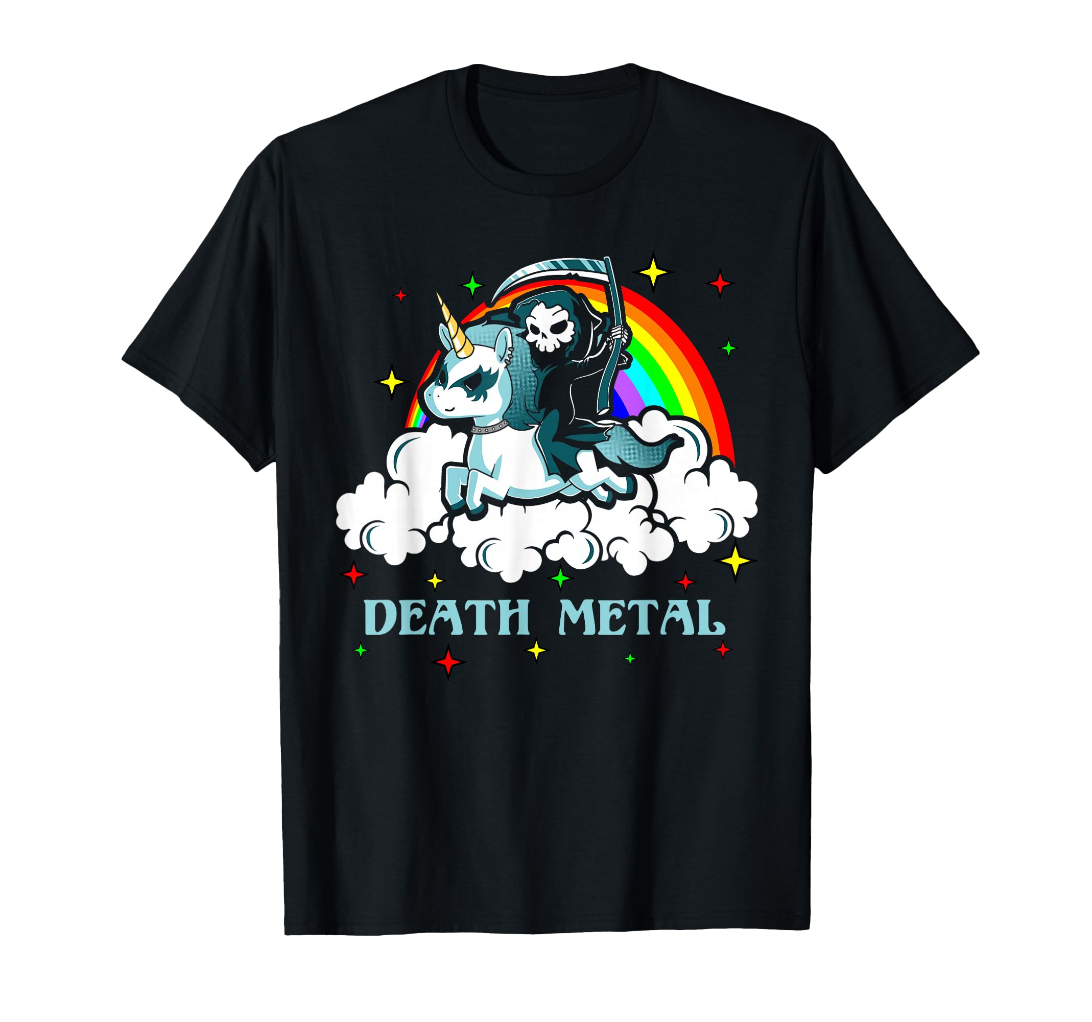 Death Metal Unicorn Pony Go to Hell T-Shirt