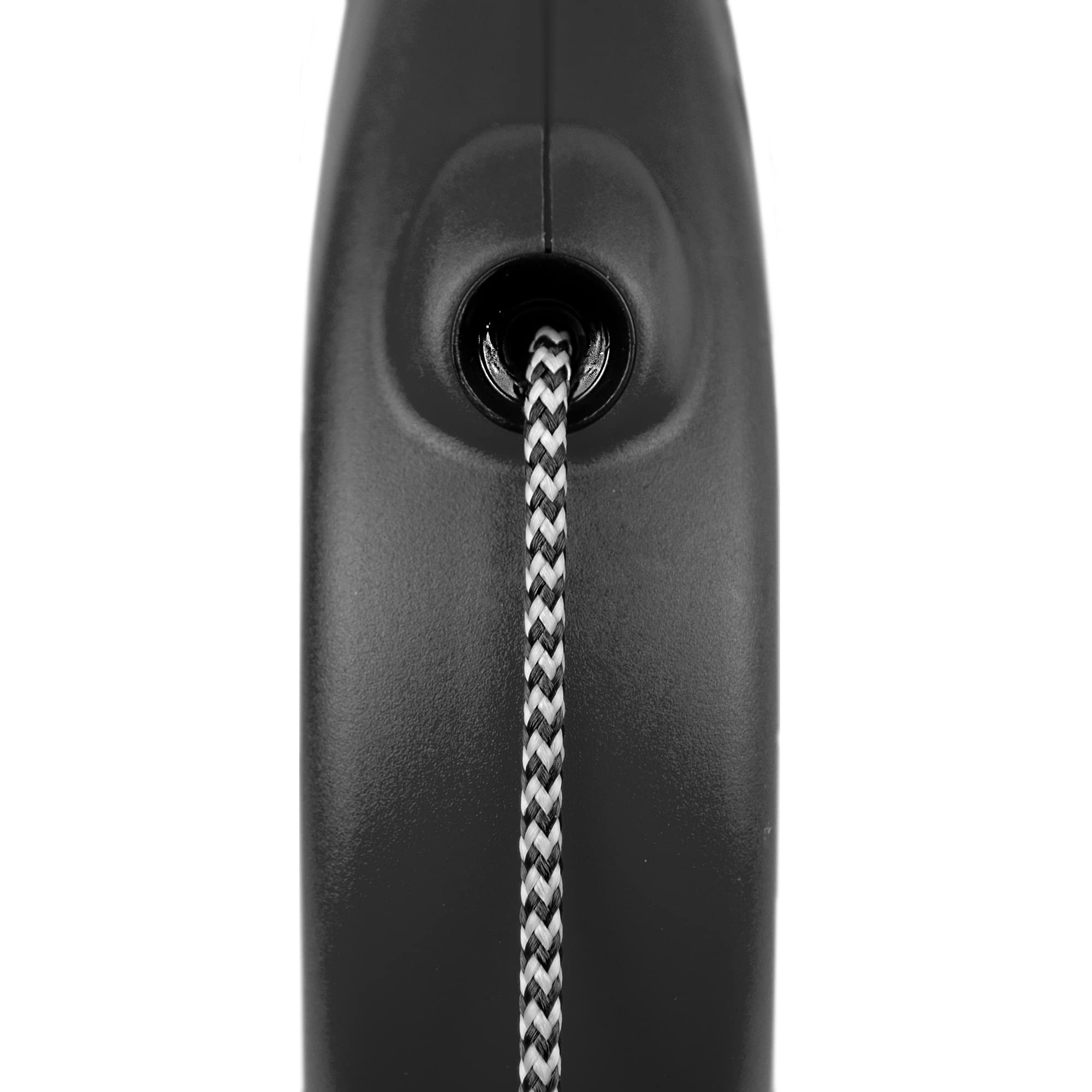 flexi Podstawowy standardowy sznurek, czarny, średni, 5 m, chowana smycz dla psów o wadze do 20 kg