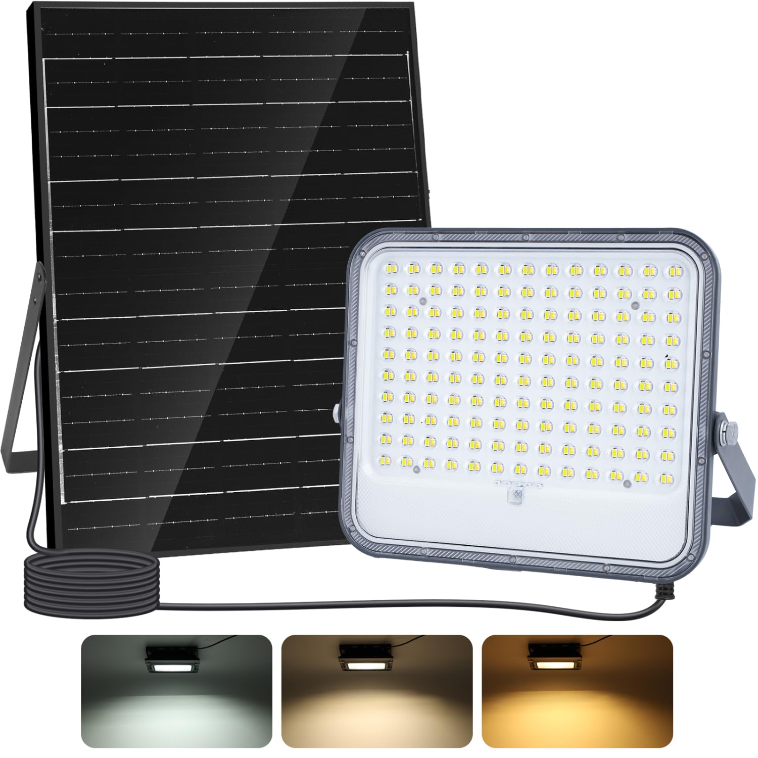 Faro Solare Esterno Aigostar - 8000mAh, Telecomando, 3 Temperature Colore - Foto 8