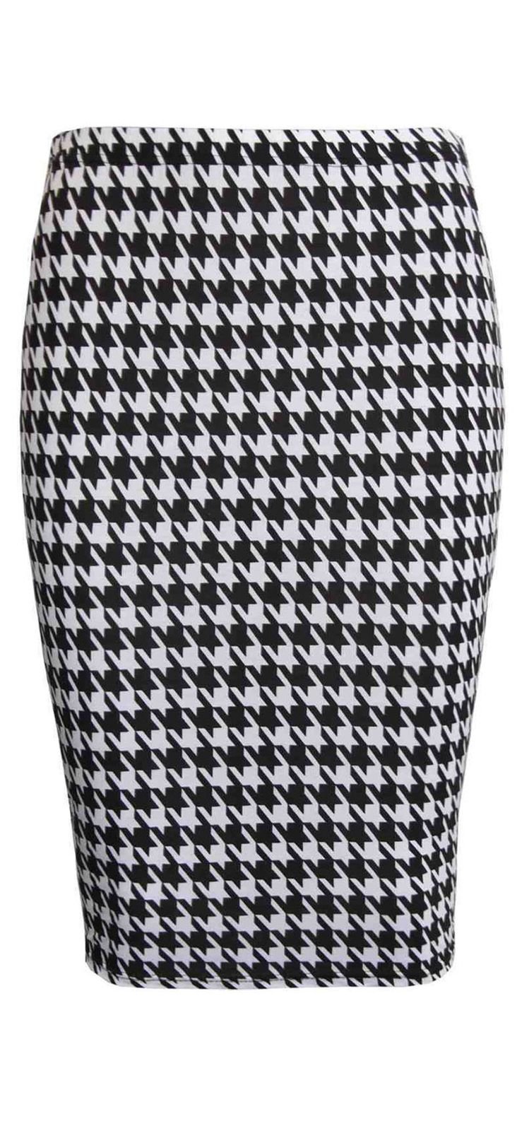 66FDUK Womens Plain Office Party Work Pencil Ladies Stretch Bodycon Midi Skirt 8-26