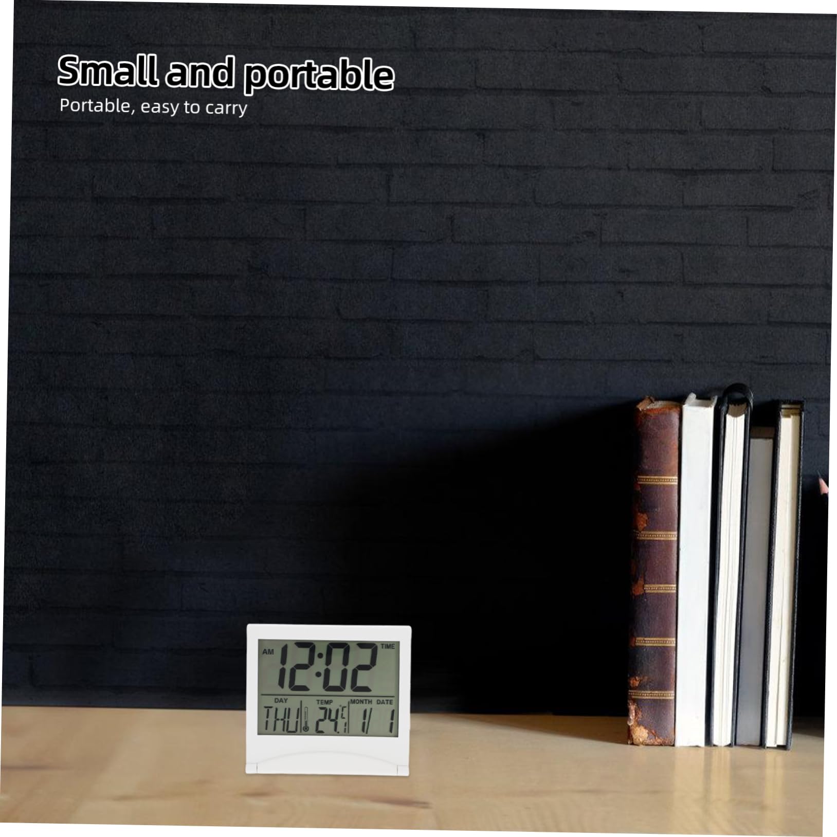 STOBAZA 5 Stück Desktop Alarm Clock Faltbare Elektronische Uhr Multifunktionsuhr mit Kalender und Temperaturanzeige für Schlafzimmer Leicht zu Transportieren